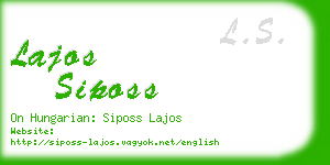 lajos siposs business card